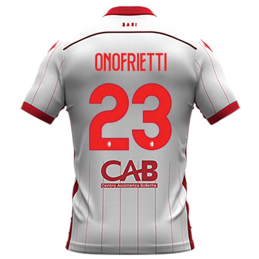 נשים כדורגל וינצ'נזו אונפריטי #23 לבן אדום ג'רזי ביתית 2025/26