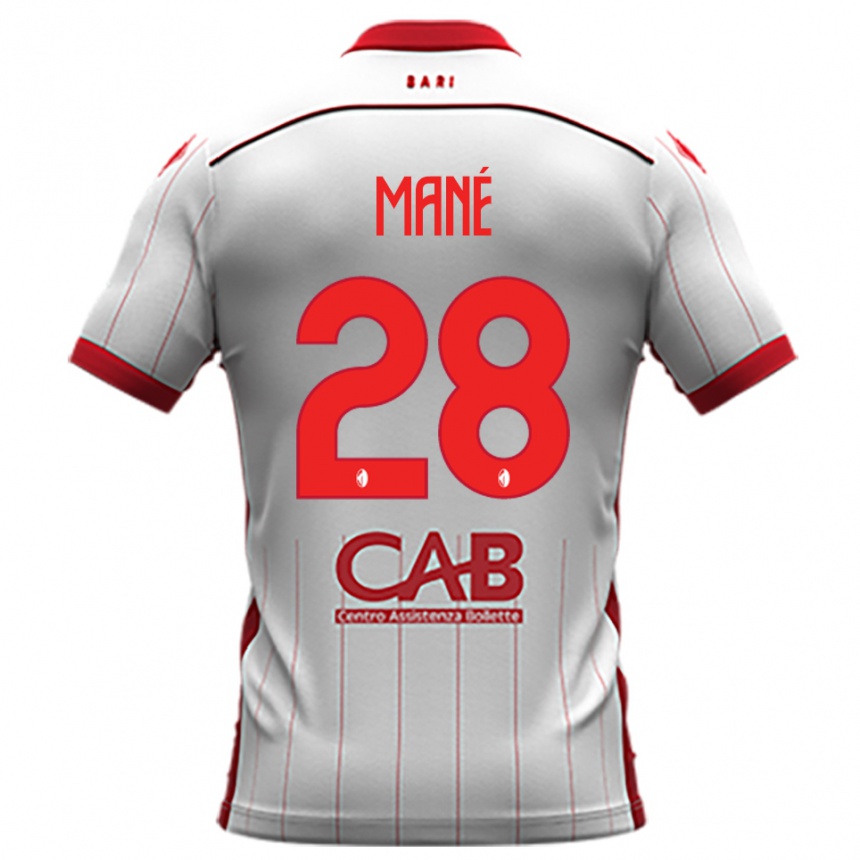 נשים כדורגל מוסה מאנה #28 לבן אדום ג'רזי ביתית 2025/26