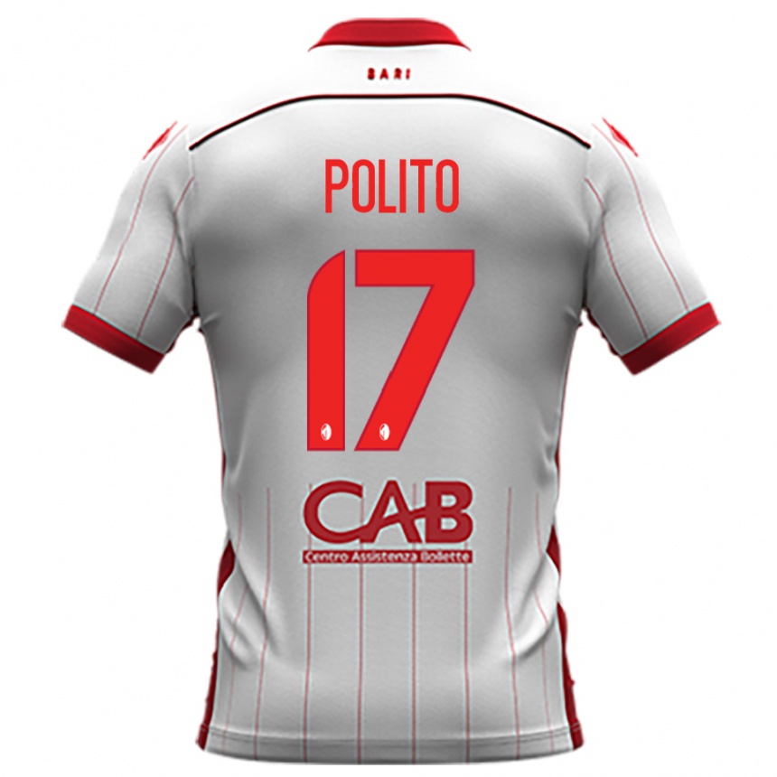 נשים כדורגל Fabio Polito #17 לבן אדום ג'רזי ביתית 2025/26