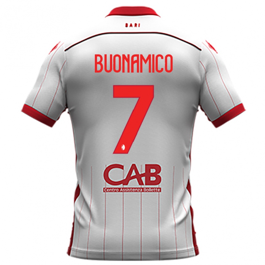 נשים כדורגל אלסנדרו בונאמיקו #7 לבן אדום ג'רזי ביתית 2025/26