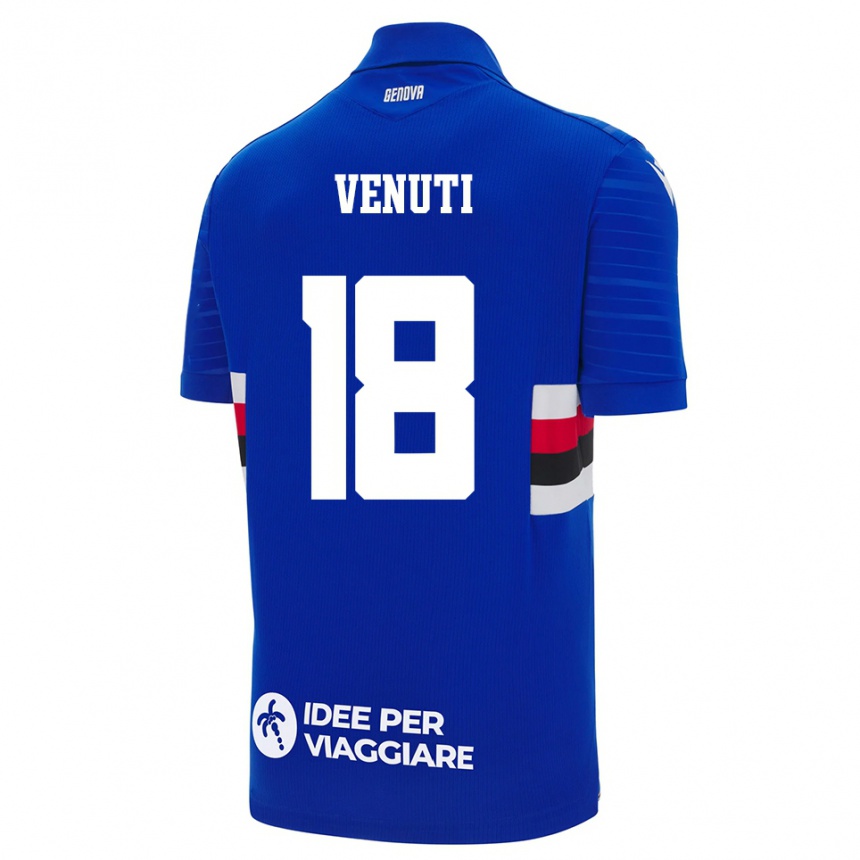 נשים כדורגל לורנצו ונוטי #18 כחול לבן ג'רזי ביתית 2025/26