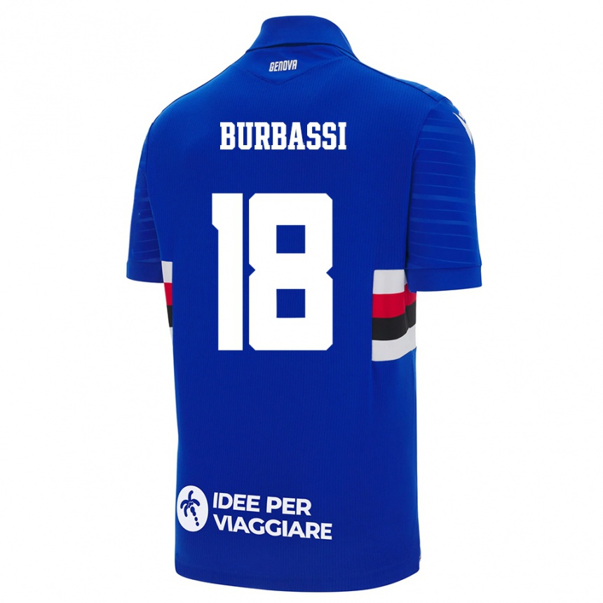 נשים כדורגל Giada Burbassi #18 כחול לבן ג'רזי ביתית 2025/26