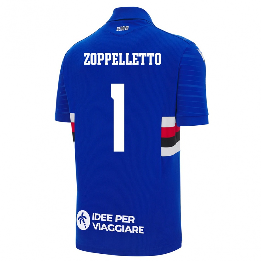 נשים כדורגל David Zoppelletto #1 כחול לבן ג'רזי ביתית 2025/26