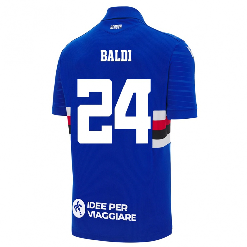 נשים כדורגל Sara Baldi #24 כחול לבן ג'רזי ביתית 2025/26