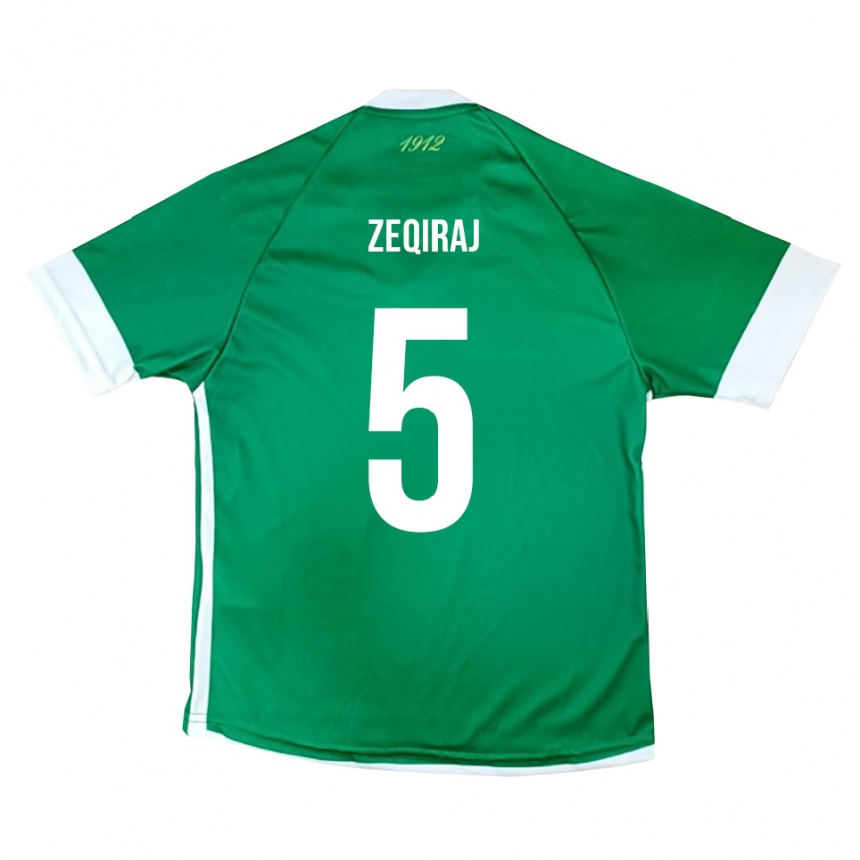 נשים כדורגל לאון זקיראי #5 ירוק לבן ג'רזי ביתית 2025/26