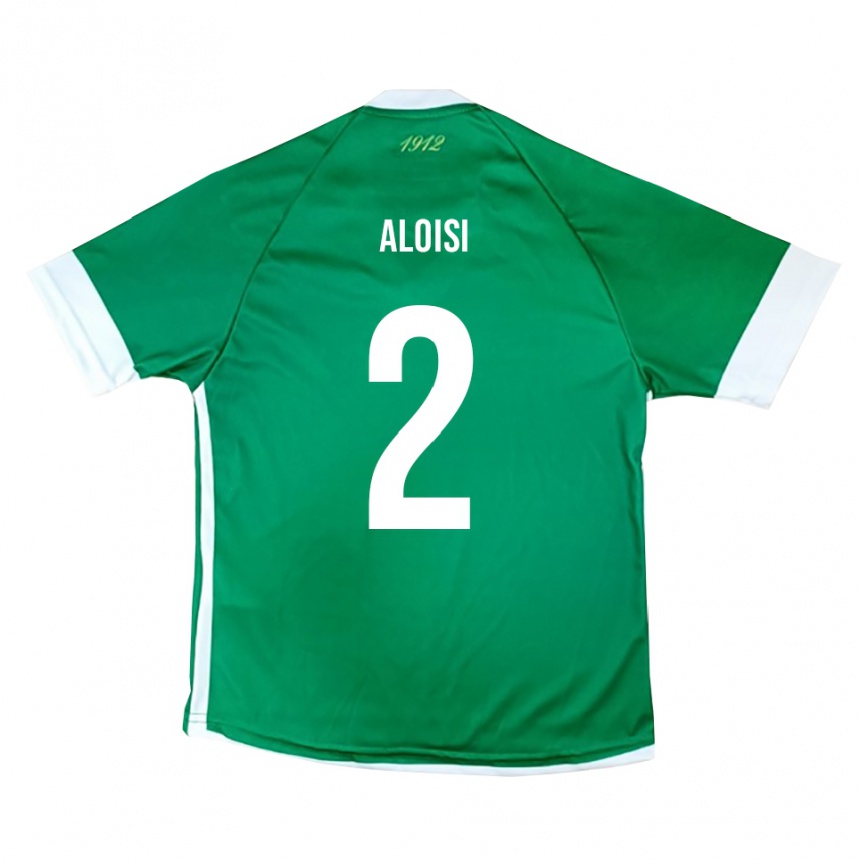 נשים כדורגל Antonio Aloisi #2 ירוק לבן ג'רזי ביתית 2025/26