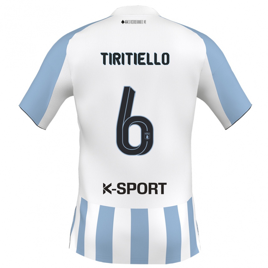 נשים כדורגל Andrea Tiritiello #6 לבן כחול שמיים ג'רזי ביתית 2025/26