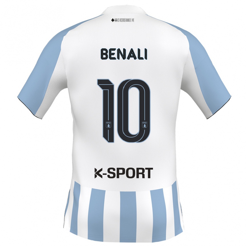 נשים כדורגל אחמד בנאלי #10 לבן כחול שמיים ג'רזי ביתית 2025/26