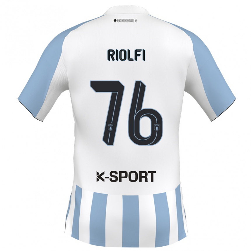 נשים כדורגל עמנואלה פדריקו ריולפי #76 לבן כחול שמיים ג'רזי ביתית 2025/26