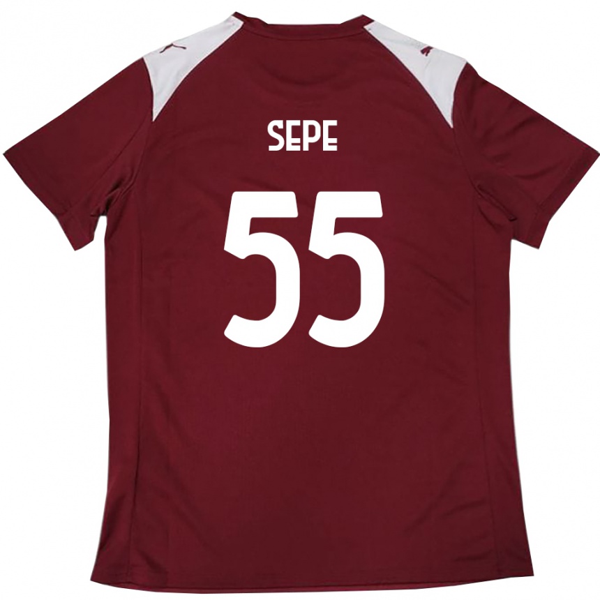 נשים כדורגל לואיג'י ספה #55 בורדו לבן ג'רזי ביתית 2025/26