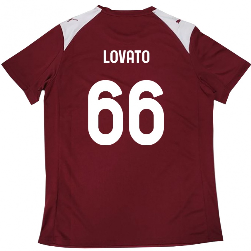 נשים כדורגל מתאו לובאטו #66 בורדו לבן ג'רזי ביתית 2025/26