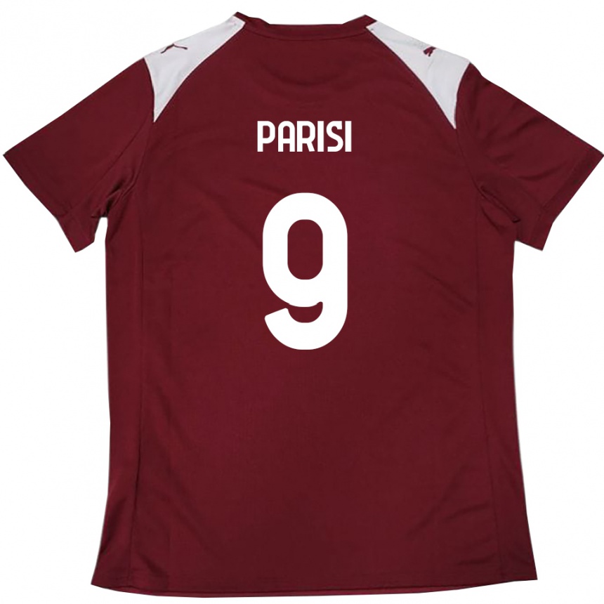 נשים כדורגל Raffaele Parisi #9 בורדו לבן ג'רזי ביתית 2025/26