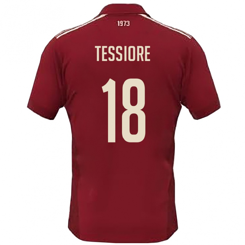 נשים כדורגל Andrea Tessiore #18 בורדו לבן ג'רזי ביתית 2025/26