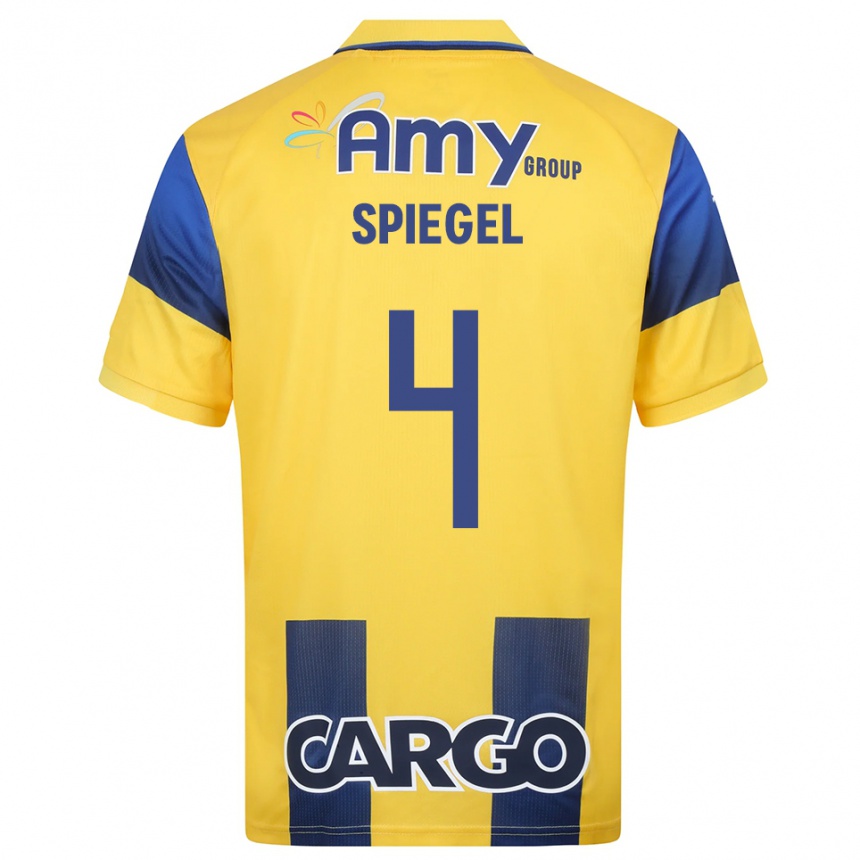נשים כדורגל מראה לירן #4 צהוב כחול נייבי ג'רזי ביתית 2025/26