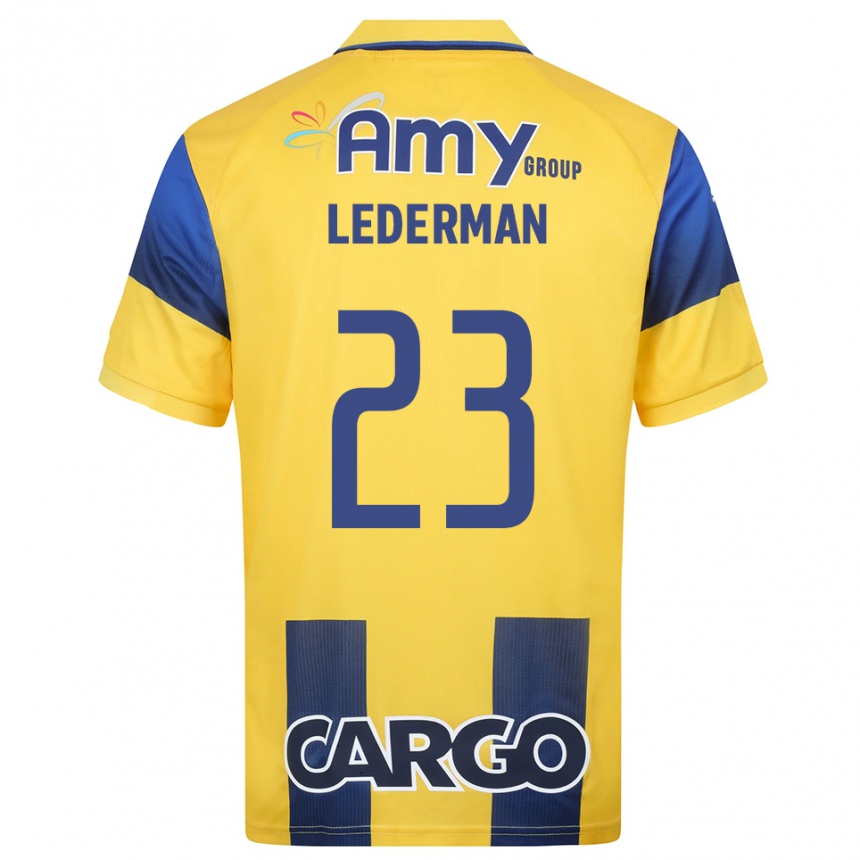 נשים כדורגל בן לדרמן #23 צהוב כחול נייבי ג'רזי ביתית 2025/26