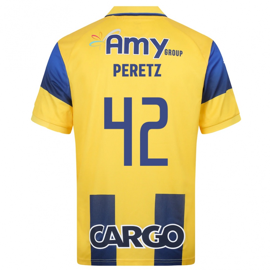 נשים כדורגל דור פרץ #42 צהוב כחול נייבי ג'רזי ביתית 2025/26