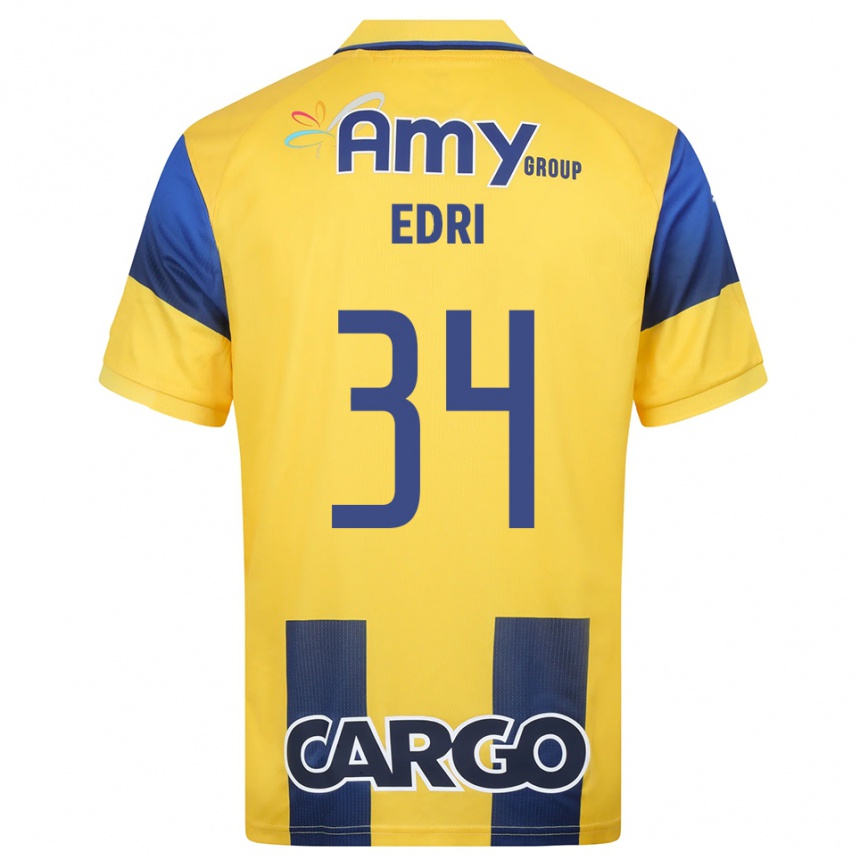 נשים כדורגל שון עדרי #34 צהוב כחול נייבי ג'רזי ביתית 2025/26
