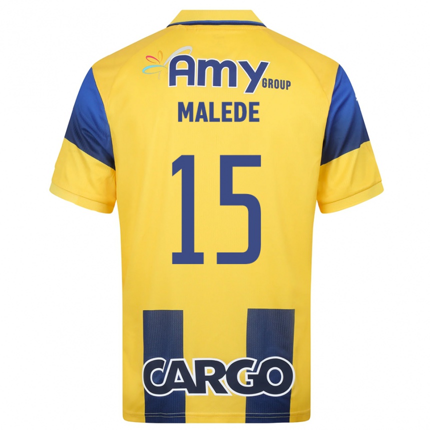 נשים כדורגל יונס מלדה #15 צהוב כחול נייבי ג'רזי ביתית 2025/26