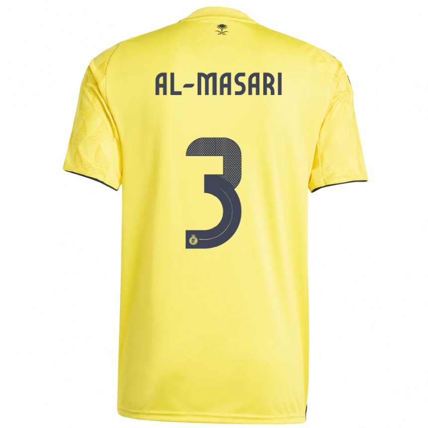 נשים כדורגל Wade Al-Masari #3 צהוב שחור ג'רזי ביתית 2025/26