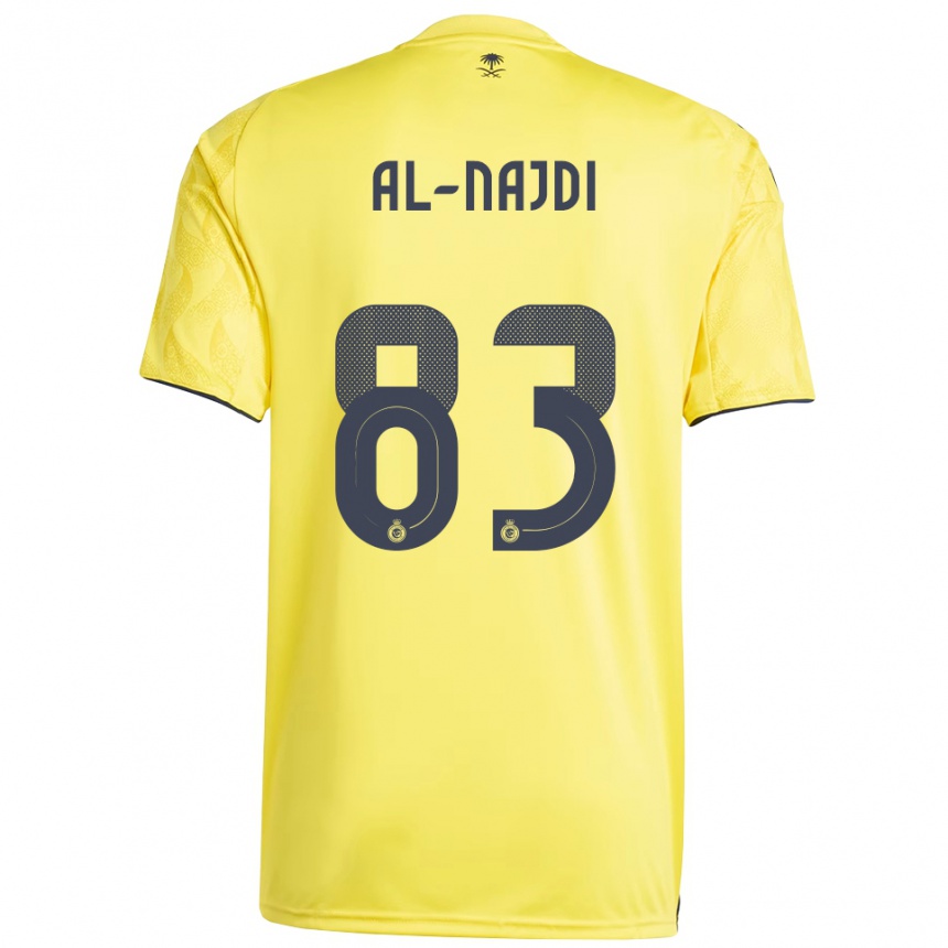 נשים כדורגל Salem Al-Najdi #83 צהוב שחור ג'רזי ביתית 2025/26