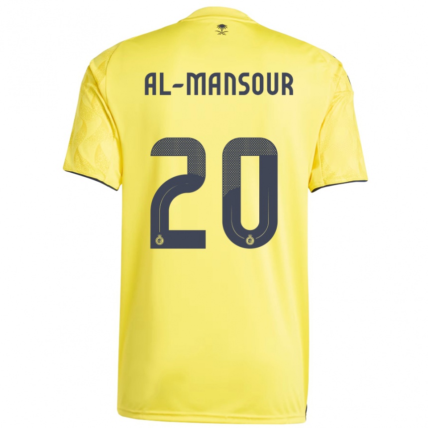 נשים כדורגל חאמד אל מנסור #20 צהוב שחור ג'רזי ביתית 2025/26