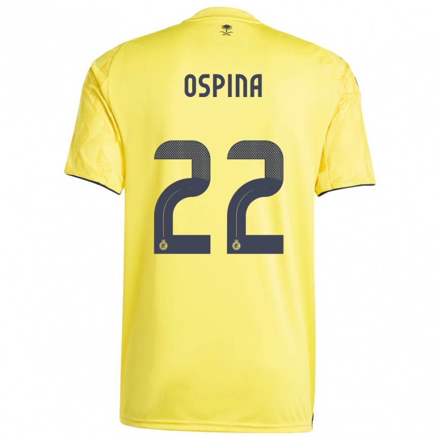 נשים כדורגל דוד אוספינה #22 צהוב שחור ג'רזי ביתית 2025/26