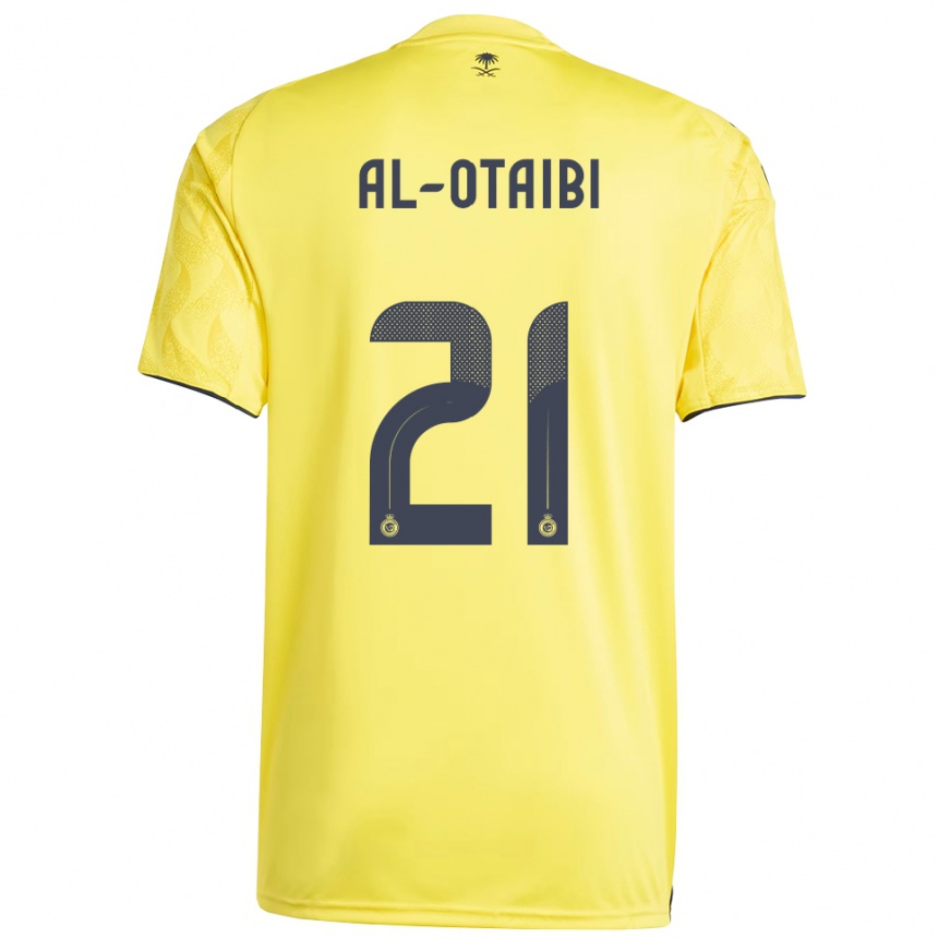נשים כדורגל Abdulrahman Al-Otaibi #21 צהוב שחור ג'רזי ביתית 2025/26