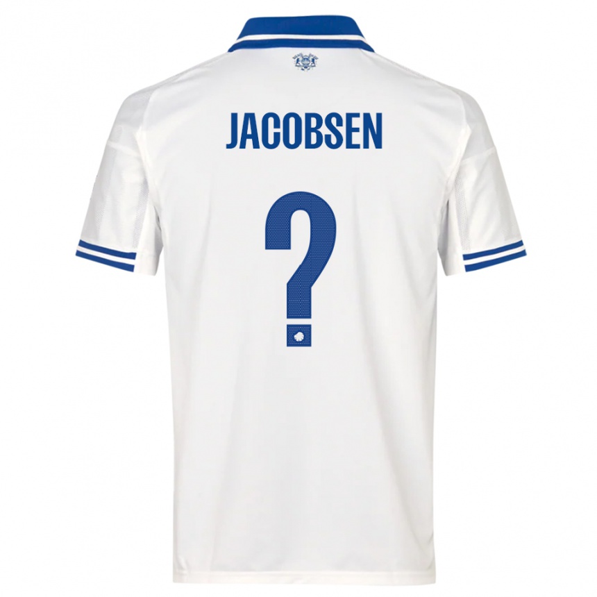 נשים כדורגל Holger Jacobsen #0 לבן כחול ג'רזי ביתית 2025/26