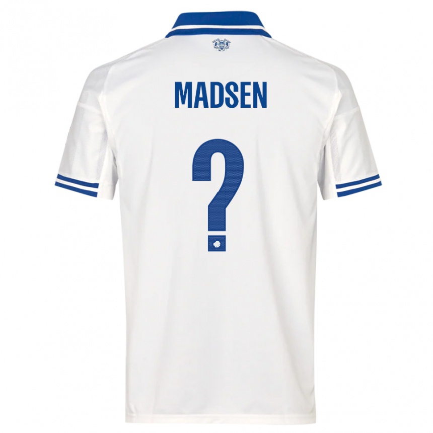 נשים כדורגל Noah Madsen #0 לבן כחול ג'רזי ביתית 2025/26 נשים כדורגל Noah Madsen #0 לבן כחול ג'רזי ביתית 2025/26