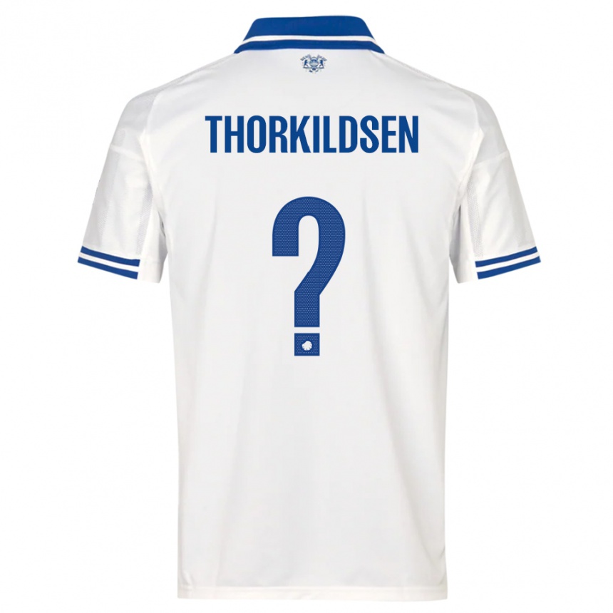 נשים כדורגל Elias Thorkildsen #0 לבן כחול ג'רזי ביתית 2025/26