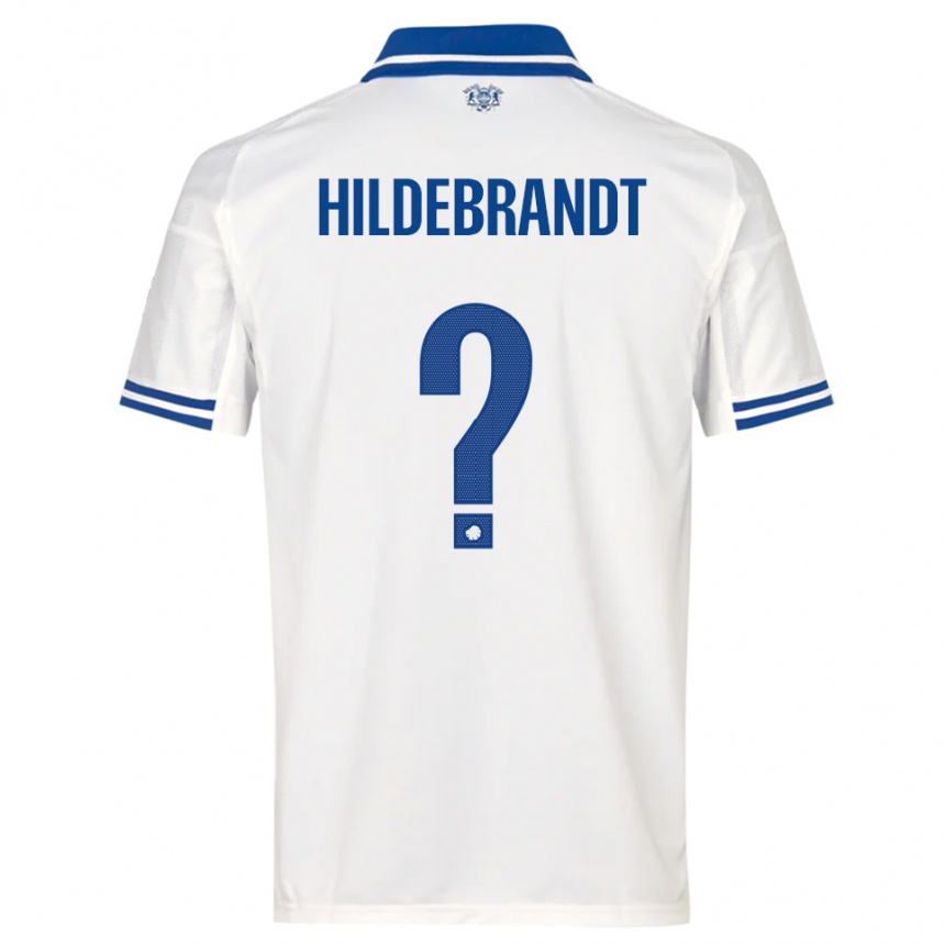 נשים כדורגל Sylvester Hildebrandt #0 לבן כחול ג'רזי ביתית 2025/26