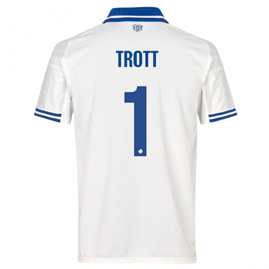 נשים כדורגל ניית׳ן טרוט #1 לבן כחול ג'רזי ביתית 2025/26