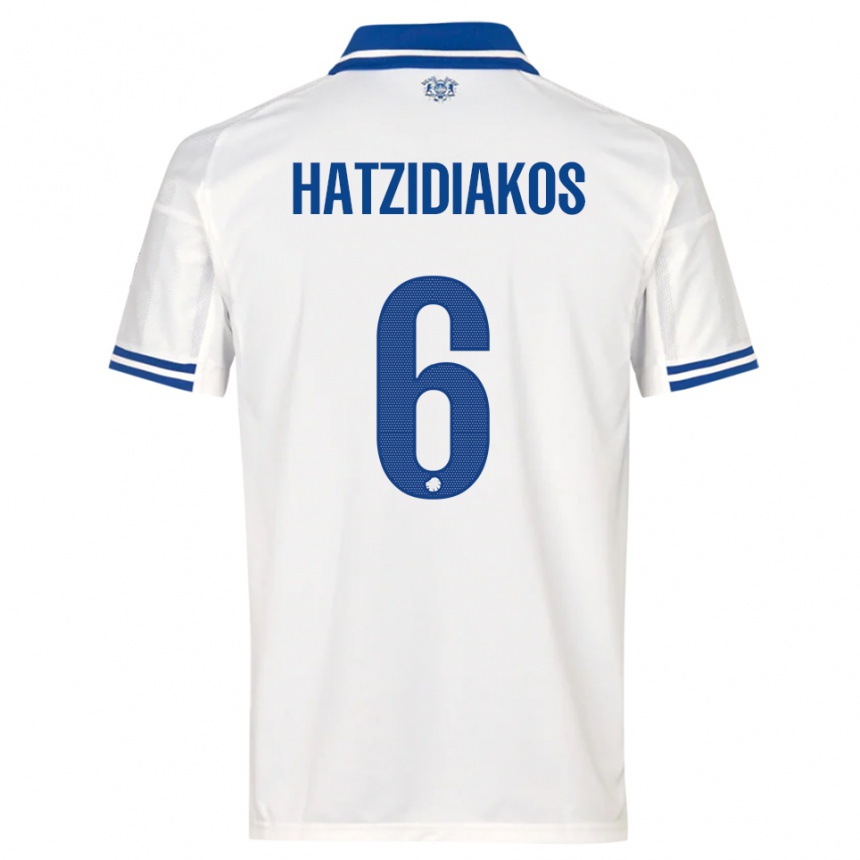 נשים כדורגל פאנטליס חצידיאקוס #6 לבן כחול ג'רזי ביתית 2025/26