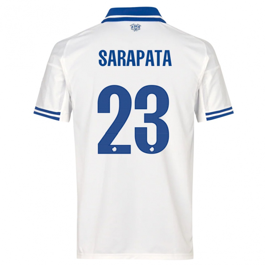 נשים כדורגל דומיניק שרפאטה #23 לבן כחול ג'רזי ביתית 2025/26