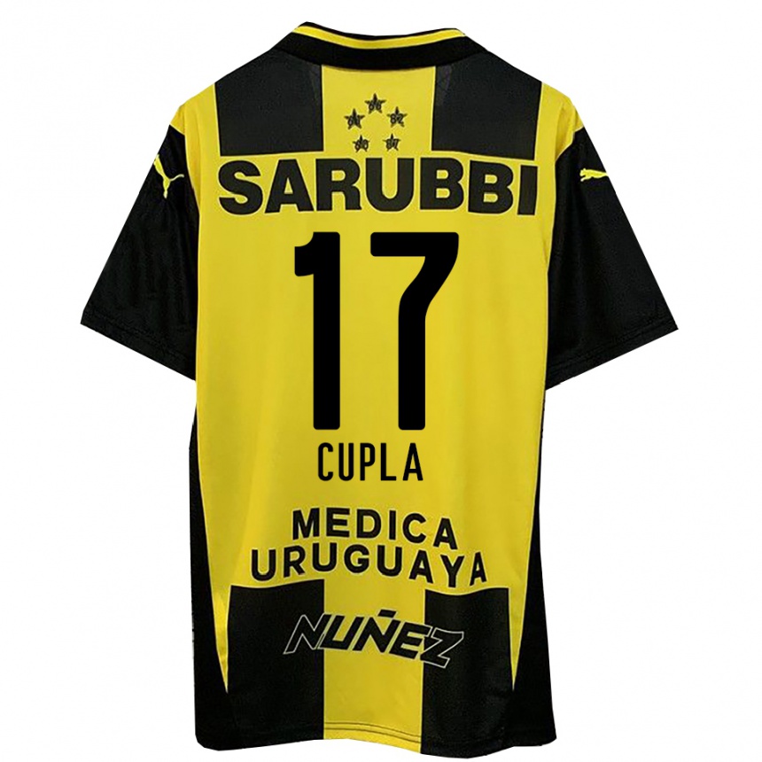 נשים כדורגל Renzo Cupla #17 צהוב שחור ג'רזי ביתית 2025/26 נשים כדורגל Renzo Cupla #17 צהוב שחור ג'רזי ביתית 2025/26