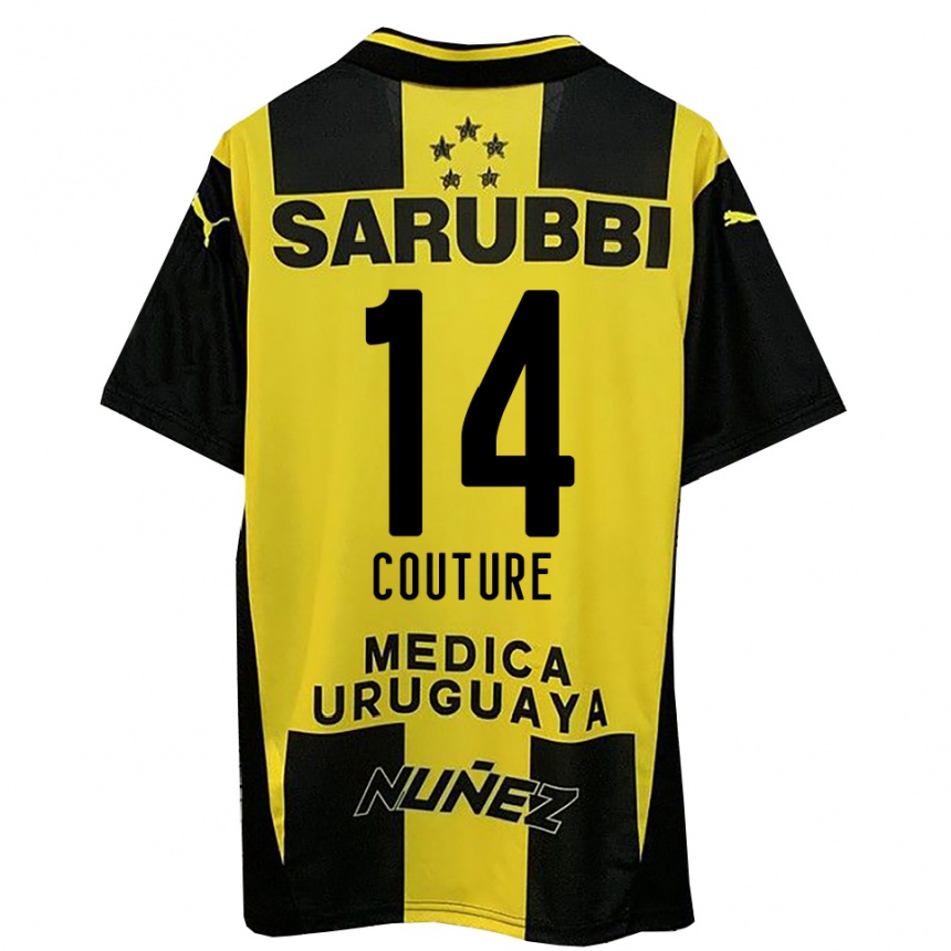 נשים כדורגל Lorenzo Couture #14 צהוב שחור ג'רזי ביתית 2025/26