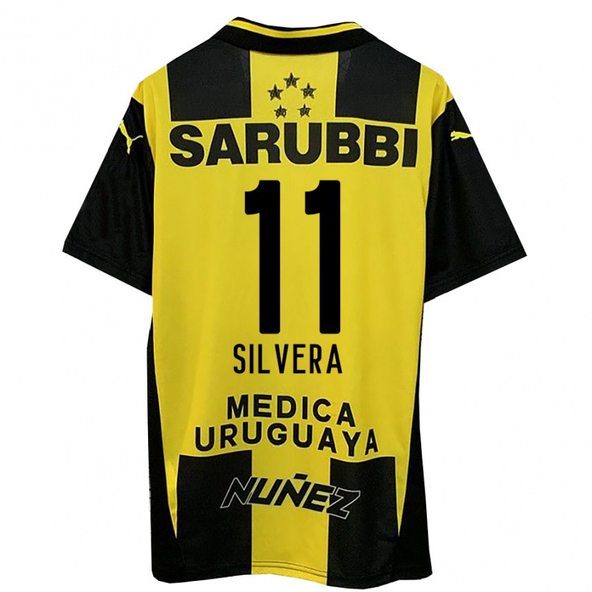 נשים כדורגל מקסימיליאנו סילברה #11 צהוב שחור ג'רזי ביתית 2025/26