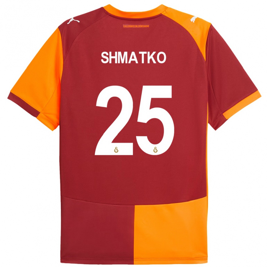 נשים כדורגל לובוב שמאטקו #25 אדום כתום ג'רזי ביתית 2025/26