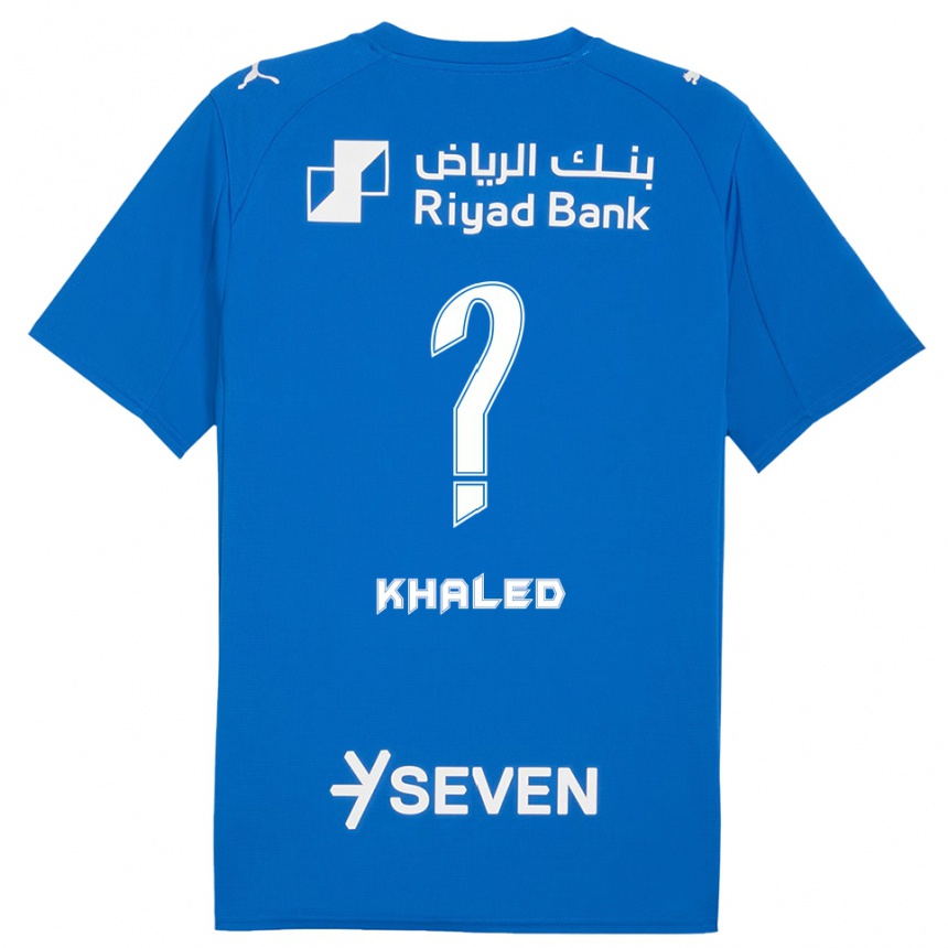 נשים כדורגל Saad Khaled #0 כחול לבן ג'רזי ביתית 2025/26 נשים כדורגל Saad Khaled #0 כחול לבן ג'רזי ביתית 2025/26