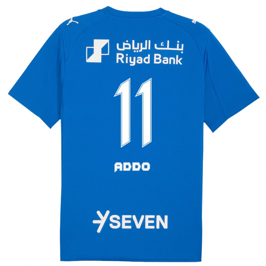 נשים כדורגל אליזבת אדו #11 כחול לבן ג'רזי ביתית 2025/26