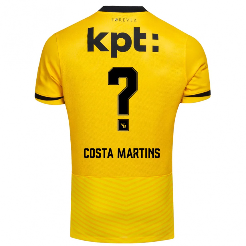 נשים כדורגל איוואן קוסטה מרטינס #0 צהוב שחור ג'רזי ביתית 2025/26