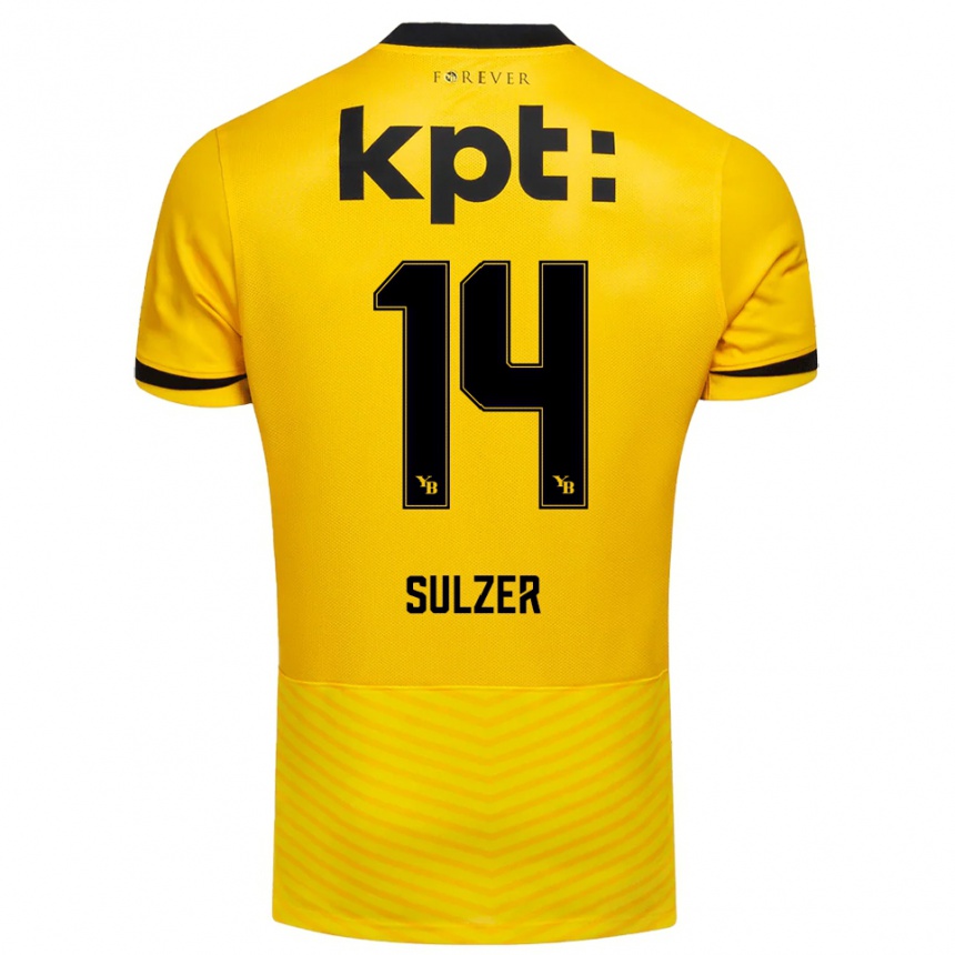 נשים כדורגל Ilija Sulzer #14 צהוב שחור ג'רזי ביתית 2025/26