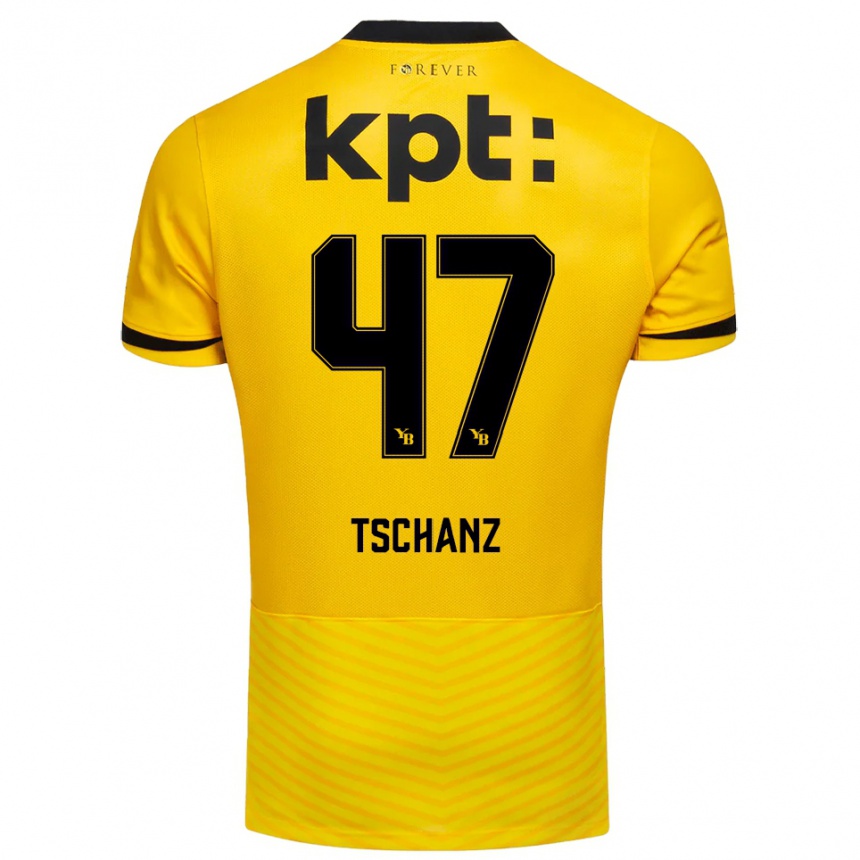 נשים כדורגל נו טשאנץ #47 צהוב שחור ג'רזי ביתית 2025/26