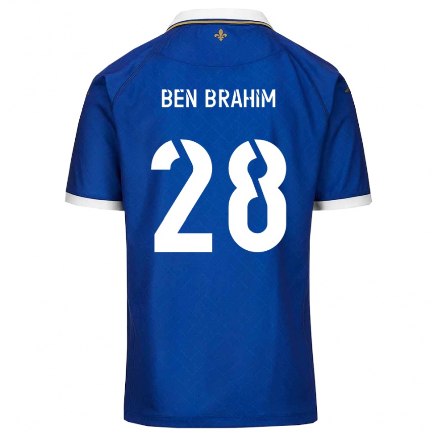 נשים כדורגל סמיר בן בראהים #28 כחול זהב ג'רזי ביתית 2025/26