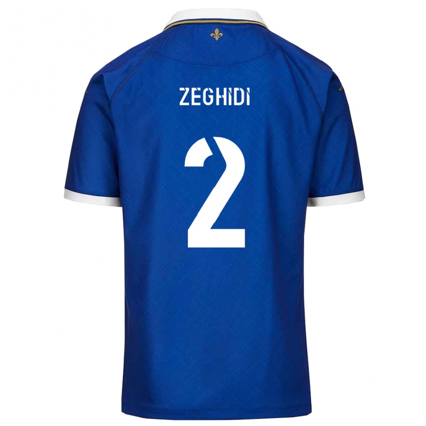 נשים כדורגל Yanis Zeghidi #2 כחול זהב ג'רזי ביתית 2025/26