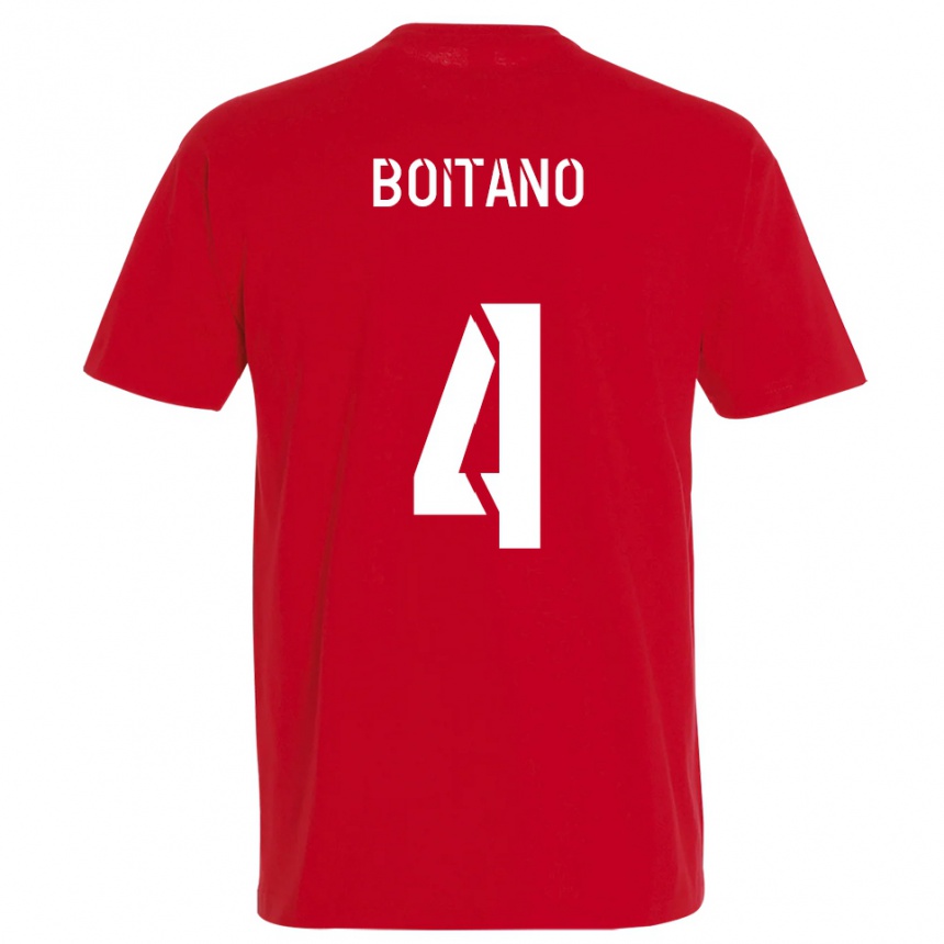 נשים כדורגל Jean-Baptiste Boitano #4 אדום צהוב ג'רזי ביתית 2025/26