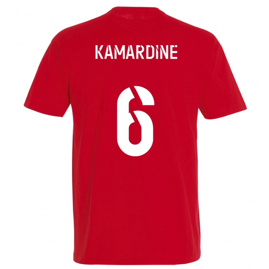 נשים כדורגל Mohamed Kamardine #6 אדום צהוב ג'רזי ביתית 2025/26