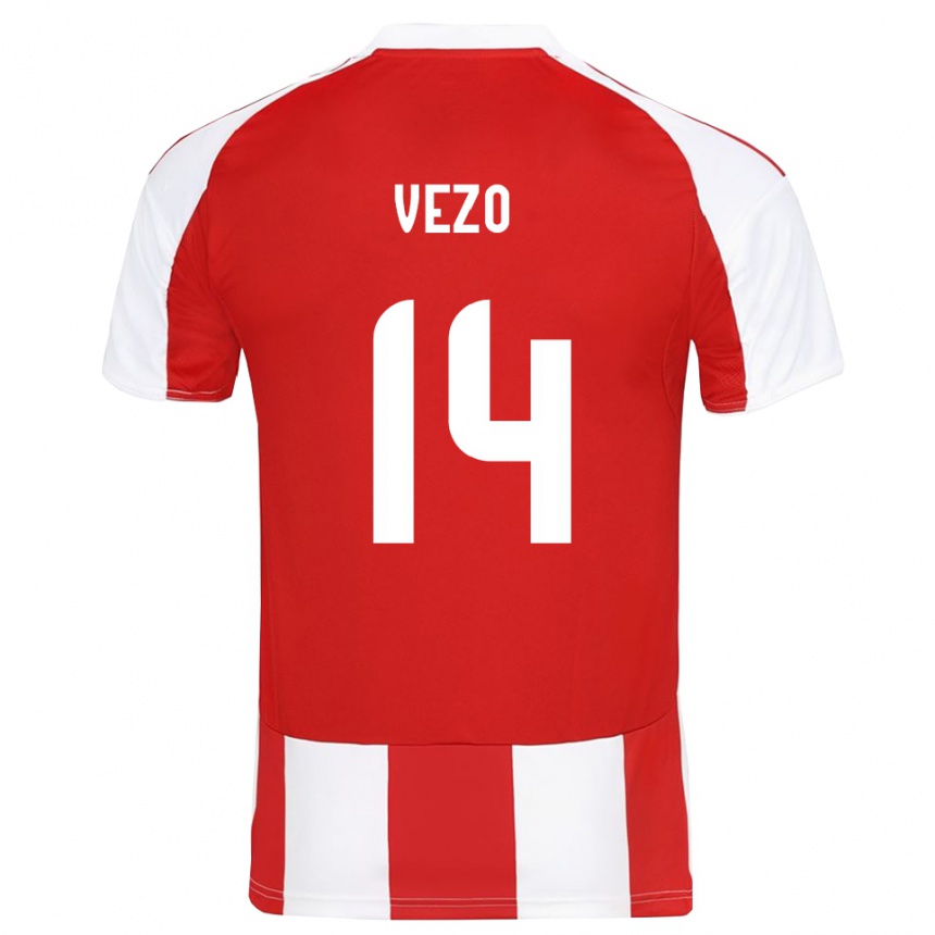 נשים כדורגל רובן וזו #14 אדום לבן ג'רזי ביתית 2025/26