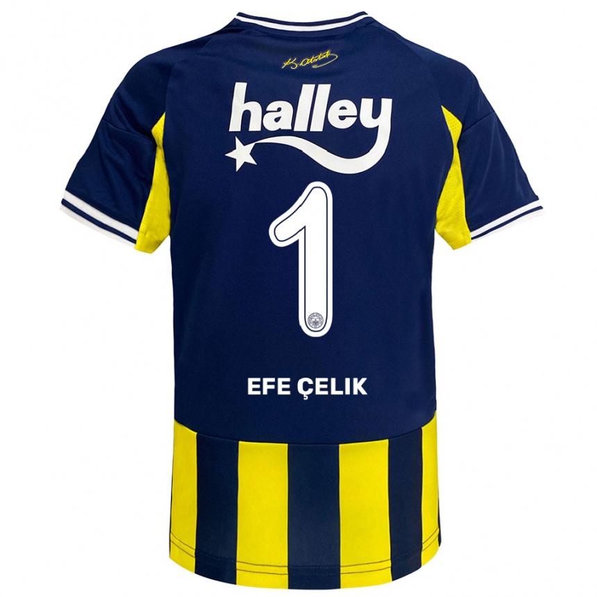 נשים כדורגל מהמט אפי צ׳ליק #1 צהוב כחול נייבי לבן ג'רזי ביתית 2025/26