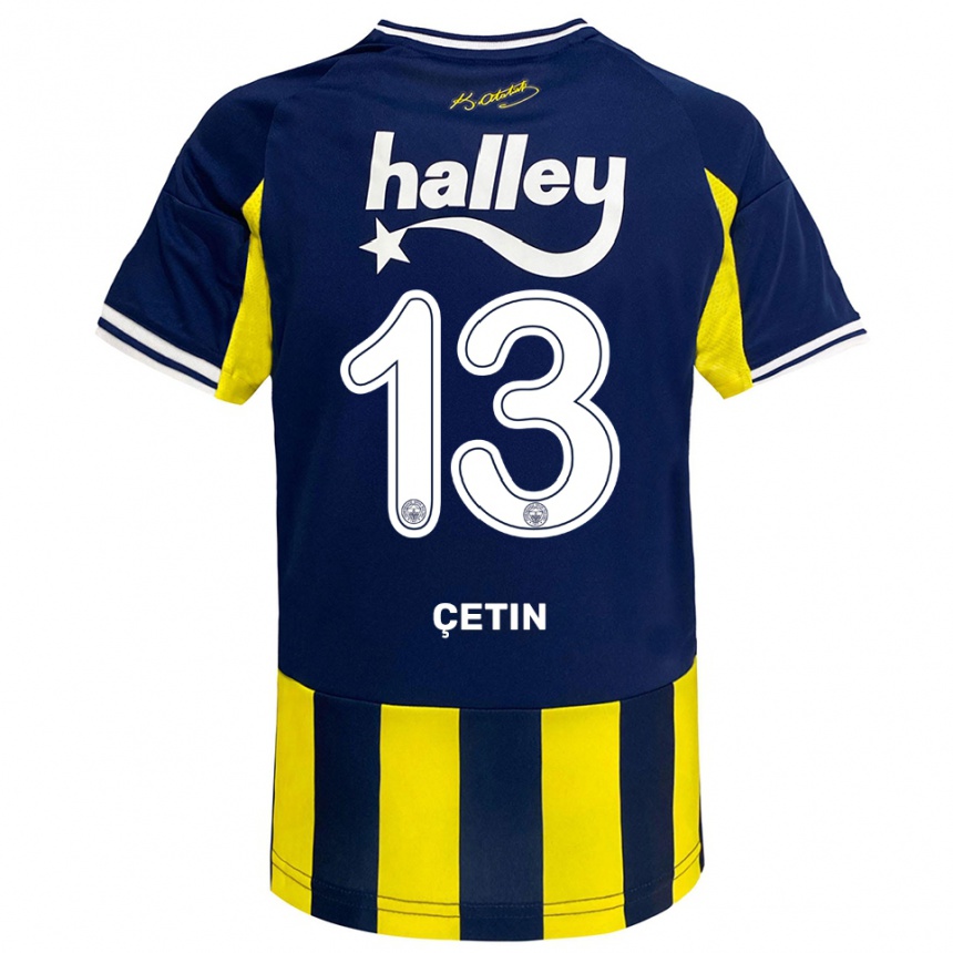 נשים כדורגל Tarık Çetin #13 צהוב כחול נייבי לבן ג'רזי ביתית 2025/26